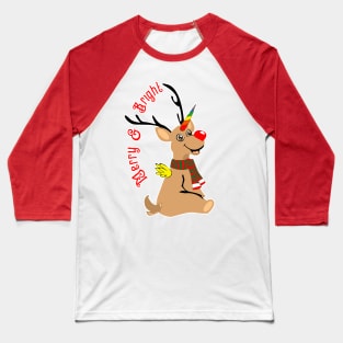 Red Nosed Reindeer Baseball T-Shirt